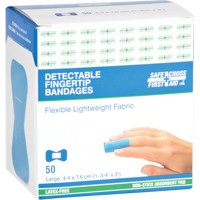 Bandages, Fingertip, 3", Fabric Metal Detectable, Sterile Brunswick Fyr & Safety