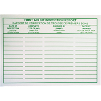 First Aid Kit Inspection Report Cards SAY532 | Brunswick Fyr & Safety
