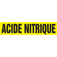 "Acid Nitrique" Pipe Marker, Self-Adhesive, 4" H x 24" W, Black on Yellow Brunswick Fyr & Safety