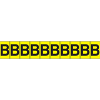 Individual Adhesive Letter Markers, B, 1" H, Black on Yellow SC744 | Brunswick Fyr & Safety