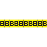 Individual Adhesive Letter Markers, E, 1" H, Black on Yellow SC747 | Brunswick Fyr & Safety