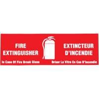 "Fire Extinguisher / Extincteur d'incendie" Label, 2" x 6", Vinyl, Bilingual with Pictogram SD036 | Brunswick Fyr & Safety