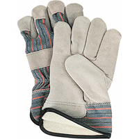 Winter-Lined Fitters Gloves, Large, Split Cowhide Palm, Cotton Fleece Inner Lining SD613 | Brunswick Fyr & Safety