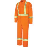 Combinaisons r&eacute;sistantes au feu avec bandes r&eacute;fl&eacute;chissantes, Taille 38, Orange, 12,2 cal/cm² Brunswick Fyr & Safety