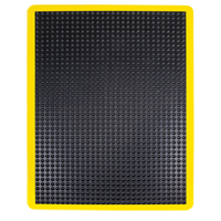 Tapis antifatigue en d&ocirc;me, &agrave; bulles, 2' x 3' x 1/2", Noir, Caoutchouc Brunswick Fyr & Safety
