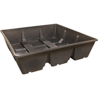 Bac de r&eacute;cup&eacute;ration GRV, Capacit&eacute; de d&eacute;versement 385 gal. US, 76" x 76" x 20" Brunswick Fyr & Safety