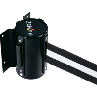 Wall Mount Barrier, Steel, Screw Mount, 7', Black/White Tape Brunswick Fyr & Safety