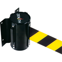 Wall Mount Barrier, Steel, Screw Mount, 7', Black/Yellow Tape Brunswick Fyr & Safety