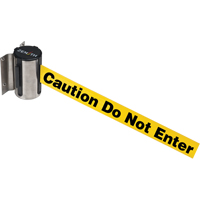 Wall Mount Barrier, Steel, Screw Mount, 7', Yellow Tape Brunswick Fyr & Safety