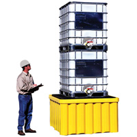 Ultra-IBC Spill Pallet&reg; with Drain, 400 US gal. Spill Capacity, 58.75" x 58.75" x 33" Brunswick Fyr & Safety