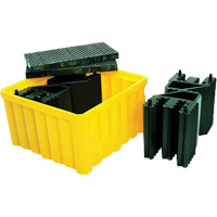 Ultra-IBC Spill Pallet&reg; with Drain, 400 US gal. Spill Capacity, 58.75" x 58.75" x 33" Brunswick Fyr & Safety