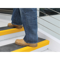 Safestep<sup>®</sup> Anti-Slip Step Cover, 10" W x 32" L, Black & Yellow SDN793 | Brunswick Fyr & Safety