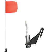 Tiges de s&eacute;curit&eacute; pour travaux l&eacute;gers Safety Whip, Fixation Fen&ecirc;tre, Hauteur 5', Orange Brunswick Fyr & Safety