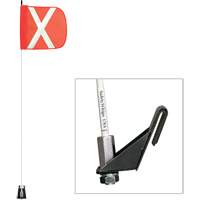 Tiges de s&eacute;curit&eacute; pour travaux l&eacute;gers Safety Whip, Fixation Fen&ecirc;tre, Hauteur 5', Orange Brunswick Fyr & Safety