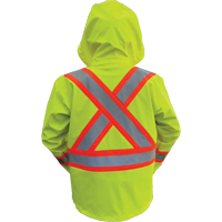 Vestes de s&eacute;curit&eacute; imperm&eacute;ables ignifuges haute visibilit&eacute; en polyur&eacute;thane, Petit, Jaune lime haute visibilit&eacute; Brunswick Fyr & Safety