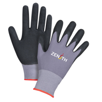 Gants ZX-1 de premi&egrave;re qualit&eacute; compatibles avec les &eacute;crans tactiles, 6/T-petit, R&ecirc;vetement Mousse de nitrile, Calibre 15, Enveloppe en Nylon Brunswick Fyr & Safety