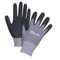 Gants ZX-1 de premi&egrave;re qualit&eacute; compatibles avec les &eacute;crans tactiles, 8/Moyen, R&ecirc;vetement Nitrile/Mousse de nitrile, Calibre 15, Enveloppe en Nylon Brunswick Fyr & Safety