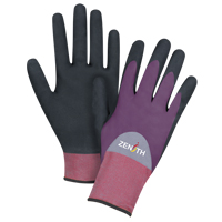 Gants enduits de premi&egrave;re qualit&eacute; ZX-2, 10/T-Grand, R&ecirc;vetement Nitrile/Mousse de nitrile, Calibre 18, Enveloppe en Nylon Brunswick Fyr & Safety