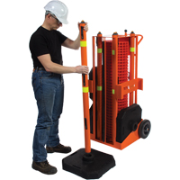 Portable Safety Zone, 100' L, Steel, Orange Brunswick Fyr & Safety