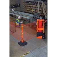 Portable Safety Zone, 100' L, Steel, Orange SDP585 | Brunswick Fyr & Safety