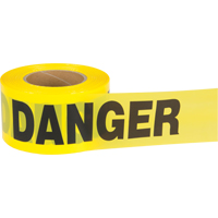 "Danger" Barricade Tape, Bilingual, 3" W x 1000' L, 2.5 mils, Black on Yellow SDS740 | Brunswick Fyr & Safety