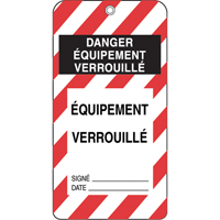 &eacute;tiquettes de verrouillage, Plastique, 3" la x 5-3/4" h, Français Brunswick Fyr & Safety