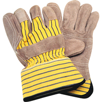 Double-Palm Fitters Gloves, Large, Split Cowhide Palm, Cotton Inner Lining Brunswick Fyr & Safety