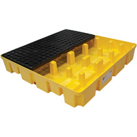 Palette de d&eacute;versements Poly-Slim-Line sans drain, Capacit&eacute; de d&eacute;versement 66 gal. US, 49" x 49" x 8,75" Brunswick Fyr & Safety