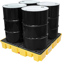 Palette de d&eacute;versements Poly-Slim-Line sans drain, Capacit&eacute; de d&eacute;versement 66 gal. US, 49" x 49" x 8,75" Brunswick Fyr & Safety