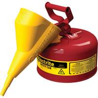 Bidons s&eacute;curitaires, Type I, Acier, 1 gal. US, Rouge, Homologu&eacute; FM/List&eacute; UL/ULC Brunswick Fyr & Safety