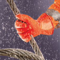 Polar Grip&reg; 23-700 Gloves, 9/Large, PVC Coating, Nylon Shell Brunswick Fyr & Safety