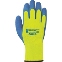PowerFlex&reg; T° Hi Viz 80-400 Gloves, 7/Small, Rubber Latex Coating, 7 Gauge, Terry Shell Brunswick Fyr & Safety