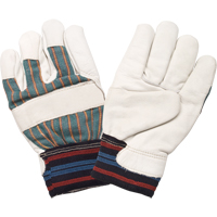 Abrasion-Resistant Winter-Lined Work Gloves, Medium, Grain Cowhide Palm, Cotton Fleece Inner Lining SEH145 | Brunswick Fyr & Safety