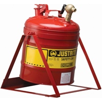 Laboratory Safety Can with Faucet, Type I, Steel, 5 US gal., Red, FM Approved Brunswick Fyr & Safety