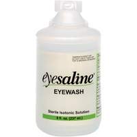 Saline Eyewash Bottles, Full Bottle, 8 oz. Brunswick Fyr & Safety