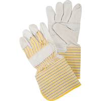 Patch Palm Fitters Gloves, Large, Grain Cowhide Palm, Cotton Inner Lining SEC594 | Brunswick Fyr & Safety