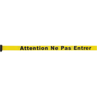 Cartouche de ruban pour assembler votre propre barri&egrave;re de contr&ocirc;le des foules, Attention ne pas entrer, 7', Ruban Jaune Brunswick Fyr & Safety