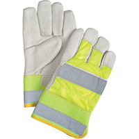 Yellow High-Visibility Superior Warmth Fitters Gloves, Large, Grain Cowhide Palm, Thinsulate Inner Lining Brunswick Fyr & Safety