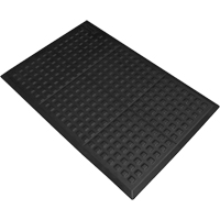 Tapis antifatigue Connect No 502 Rejuvenator pour poste de travail simple, Polyur&eacute;thane, 2' la c, 3' lo, 5/8" &eacute;paisseur, Noir Brunswick Fyr & Safety