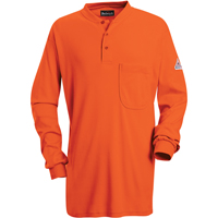 Chemises Henley sans &eacute;tiquette &agrave; manches longues r&eacute;sistantes aux flammes, Petit, Orange Brunswick Fyr & Safety