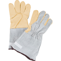 Gants de travail &agrave; ajustement d'usage standard, Grand, Paume en Cuir fleur de vache Brunswick Fyr & Safety