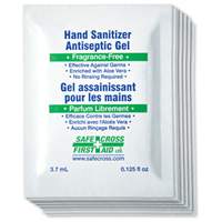 Hand Sanitizer Gel, 3.7 ml, Packet, 67.5% Alcohol SEE683 | Brunswick Fyr & Safety