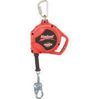 Rebel Self Retracting Lifeline, 33', Galvanized Steel, Swivel Brunswick Fyr & Safety