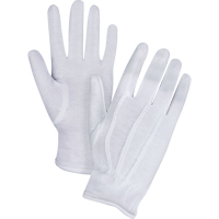 Parade/Waiter's Gloves, Cotton, Hemmed Cuff, Small SEE793 | Brunswick Fyr & Safety
