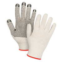 Lightweight Dotted String Knit Gloves, Poly/Cotton, Single Sided, 7 Gauge, Small Brunswick Fyr & Safety