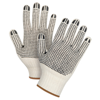 Heavyweight Double-Sided Dotted String Knit Gloves, Poly/Cotton, Double Sided, 7 Gauge, Large SEE945 | Brunswick Fyr & Safety