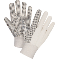 Cotton Canvas Dotted Palm Gloves, 8 oz., Small SEE947 | Brunswick Fyr & Safety