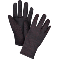 Jersey Gloves, Large, Brown, Red Fleece, Slip-On SEE949 | Brunswick Fyr & Safety