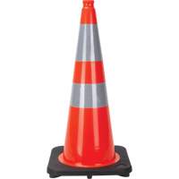 Traffic Cone, 28", Orange, 4" & 6" Reflective Collar(s) SEF028 | Brunswick Fyr & Safety