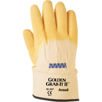 Golden Grab-It&reg; II Gloves, 10/X-Large, Rubber Latex Coating, 13 Gauge, Nylon Shell Brunswick Fyr & Safety